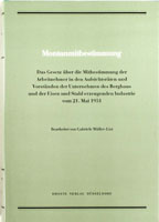 Montanmitbestimmung. Das Gesetz über die Mitbestimmung der Arbeitnehmer in den Aufsichtsräten und Vorständen der Unternehmen des Bergbaus und der Eisen und Stahl erzeugenden Industrie vom 21. Mai 1951, (= Quellen zur Geschichte des Parlamentarismus und de-0