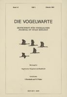 Die Vogelwarte, Band 41, Heft 1. Zeitschrift für Vogelkunde, hg. v. d. Vogelwarten Helgoland und Radolfzell-0