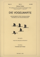 Die Vogelwarte, Band 42, Heft 1-2 (Abstract Volume). Zeitschrift für Vogelkunde, hg. v. d. Vogelwarten Helgoland und Radolfzell-0