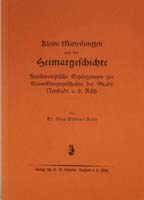 Kleine Mitteilungen aus der Heimatgeschichte. Feuilletonistische Ergänzungen zur Entwicklungsgeschichte der Stadt Neustadt a. d. Aisch von Dr. Max Döllner, Köln.-0