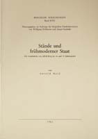 Stände und frühmoderner Staat, (= Quellen und Darstellungen zur bergischen Geschichte, Kunst und Literatur, Band 17)-0