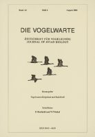 Die Vogelwarte, Band 42, Heft 4. Zeitschrift für Vogelkunde, hg. v. d. Vogelwarten Helgoland und Radolfzell-0